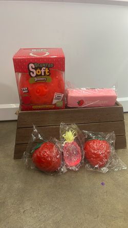 Strawberry Squishy Toy Bundle