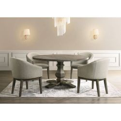 5 Pc Transitional Dining Set in Weathered Grey