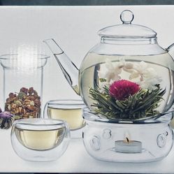 TeaBloom Flowering Tea Set —new/unused 