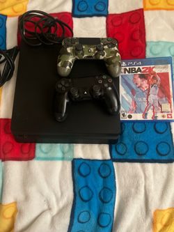 Playstation 4 with controllers