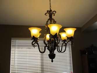 Iron Leaf Roman Bronze Chandelier