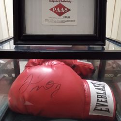 Floyd Mayweather Sign Boxing Love In Glass Display Case Is Certificate Of Authenticity