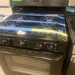 GE 4 Burners Gas Stove In Black Working Perfectly 4 Months Warranty 