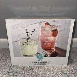 Martha Stewart 12 piece glassware set
