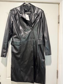 nice leather jacket/rain coat SMALL