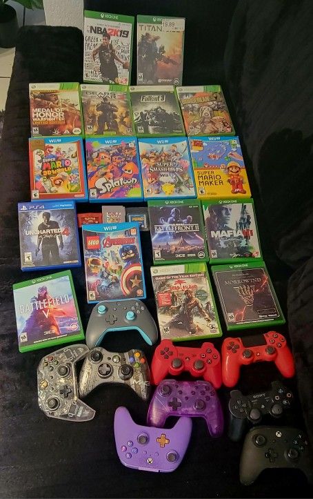 Wii U Gameboy Xbox 360 Xbox One Controllers Videogame Lot