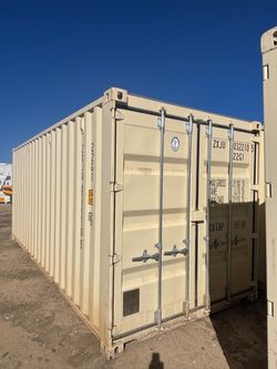 New Twenty Foot Shipping Container With Four Locking bars And Lockbox