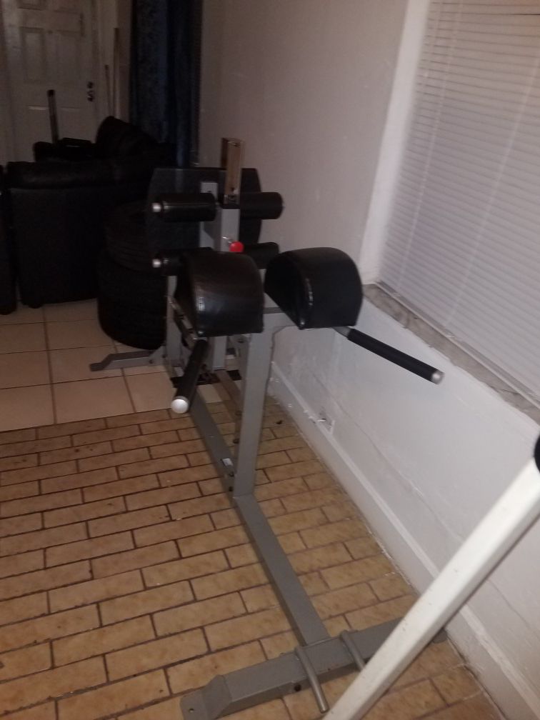 Combination of work out equipments