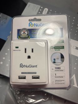 Outlet Wall Tap w/ 2 USB Ports
