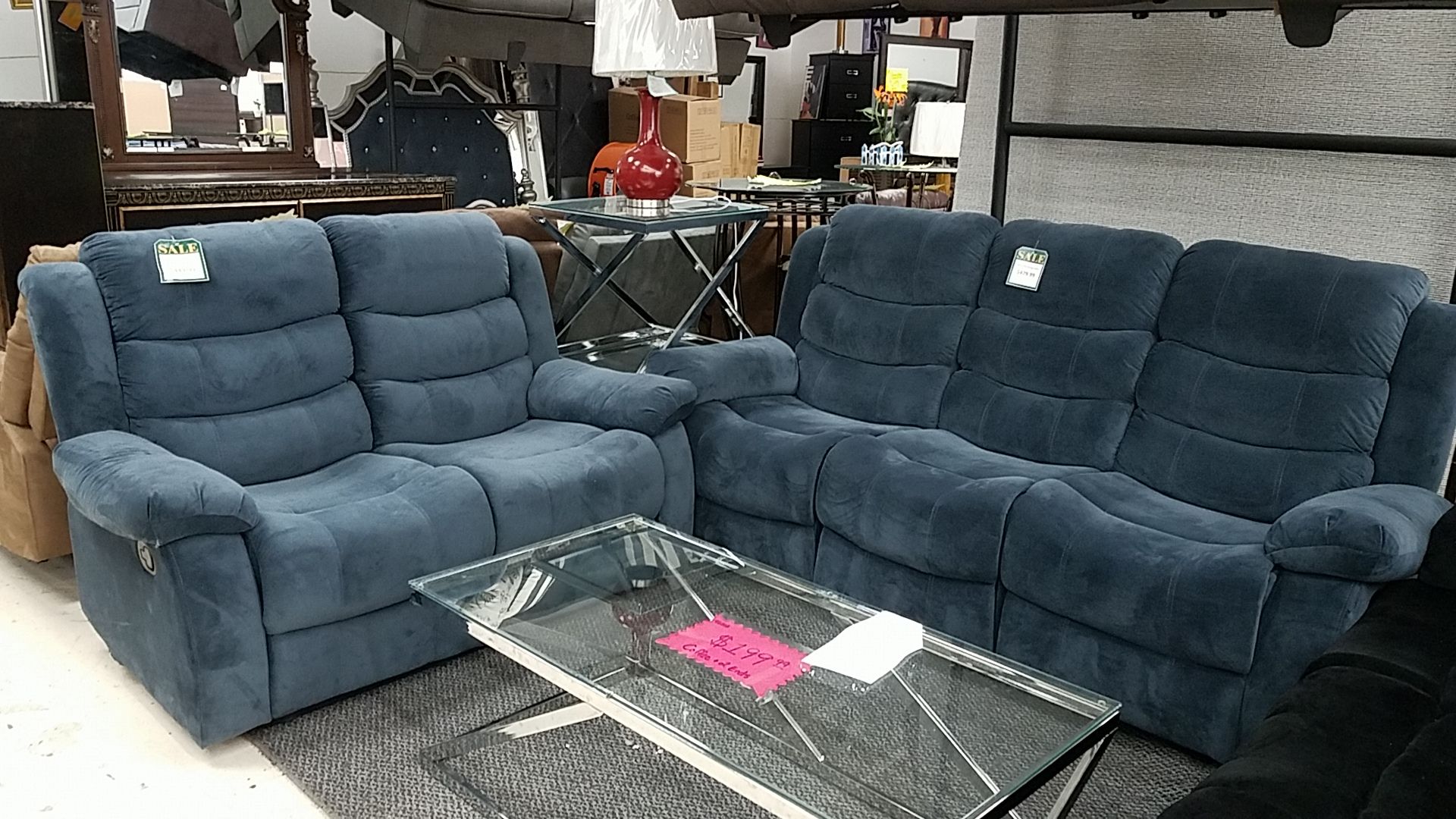 Reclining Sofa and Love Seat! Brand New! 3 Colors!