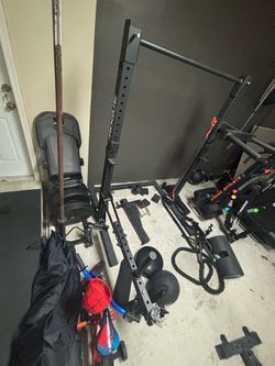 Rogue Rack with Squat attachment and Rogue Matador attachment