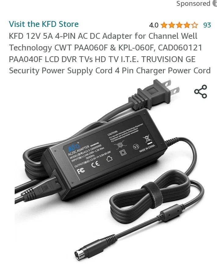 AC Adapter with US Power Cable