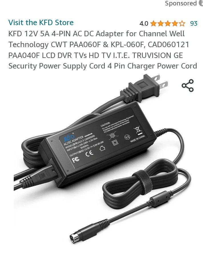 AC Adapter with US Power Cable 