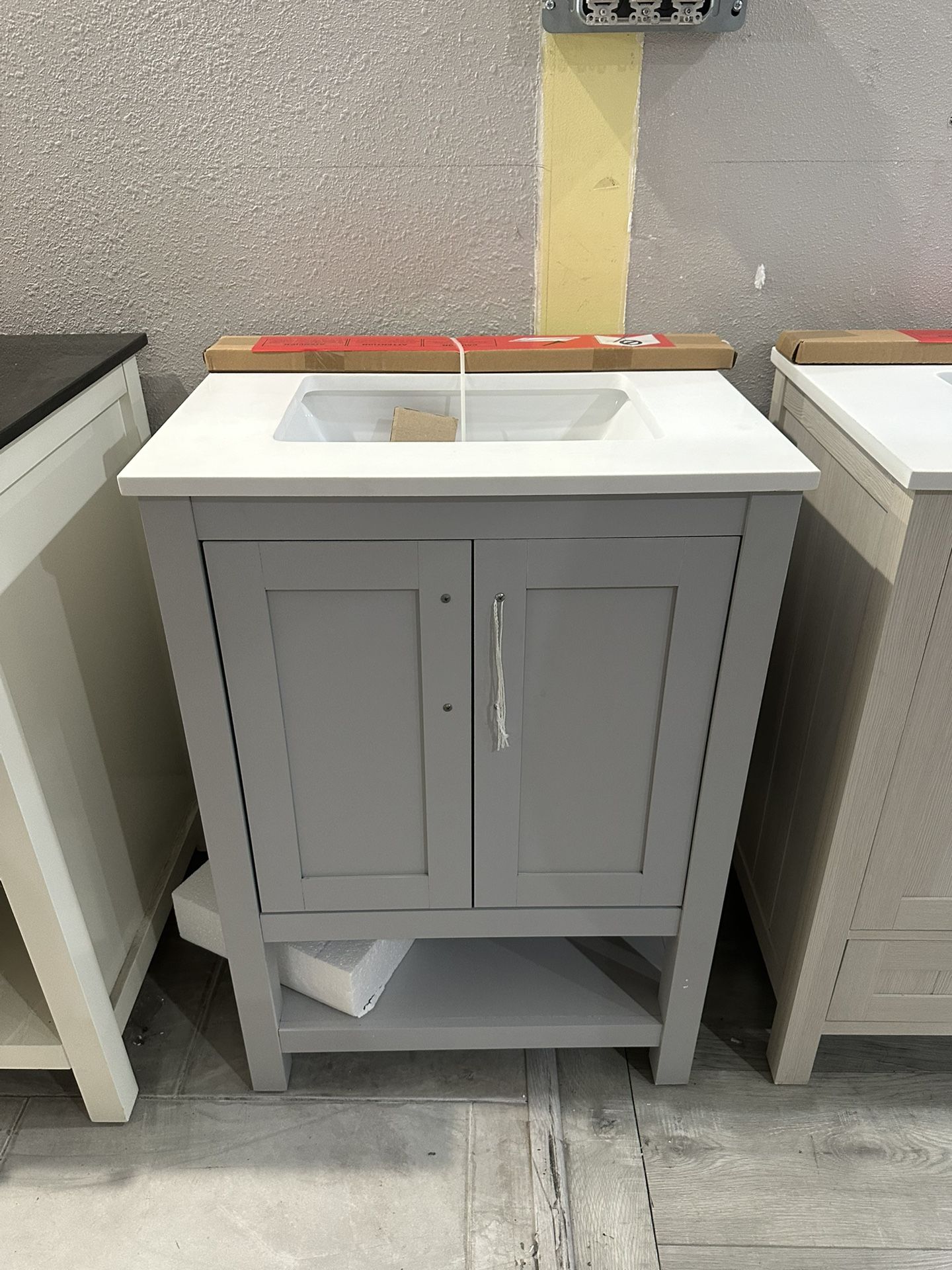 Bathroom vanity 24 inch gray