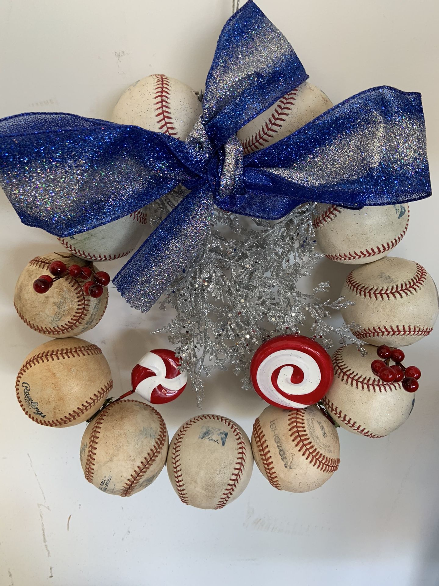 Holiday Baseball Wreaths