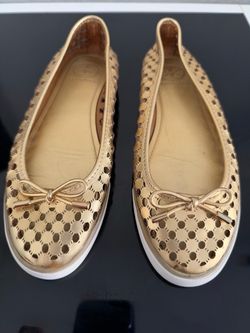 Tory Burch Gold Ballet Flats Sneakers – Women’s Size 7.5