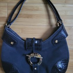 Ralph Lauren Shoulder Bag/Purse Black with Gold Harware


