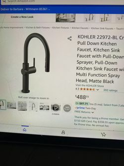Kohler Kitchen Sink Faucets In Matte, Black Chrome Brush, Nickel