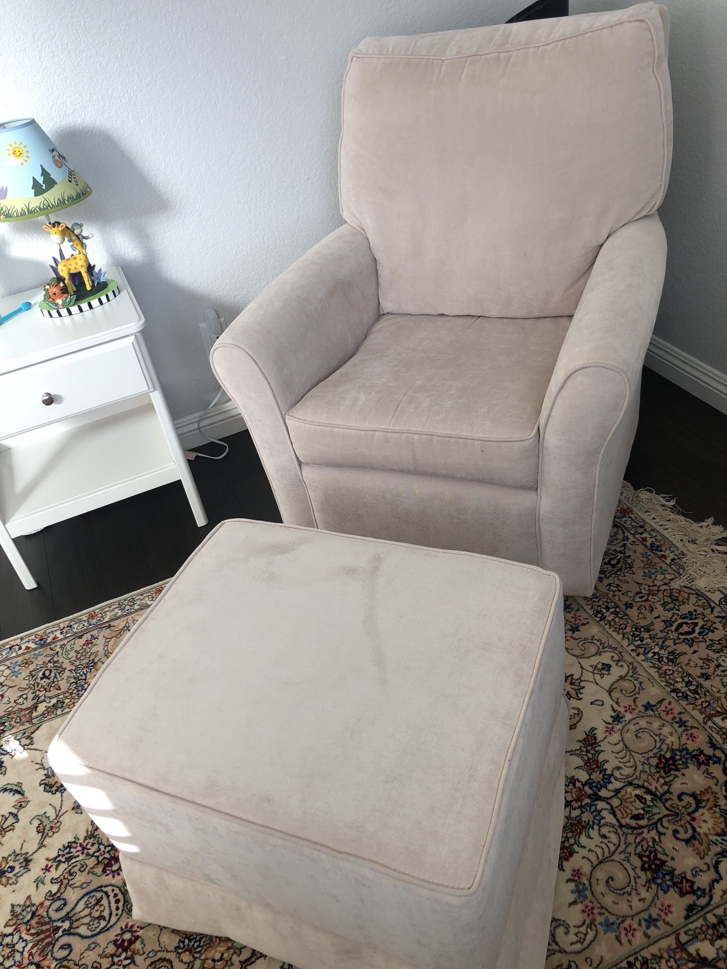 Rocking Chair, Glider And Swivel With Ottoman