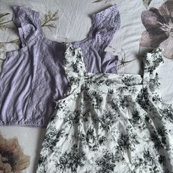 Wit & Wisdom Lilac Embroidered Top and a Loft summer top