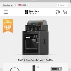 Bambu Lab p1s with AMS Pro 2 Combo