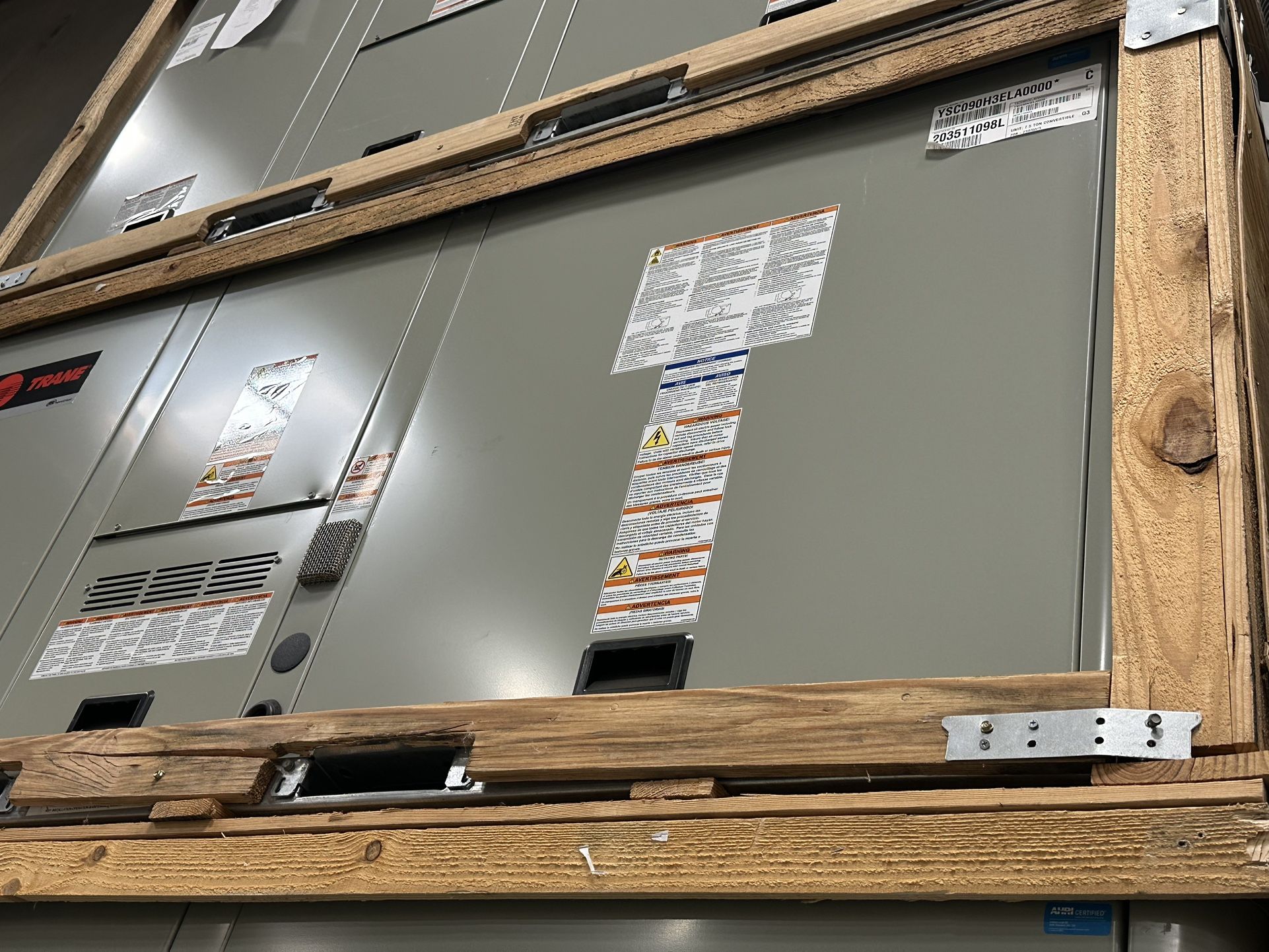 Ton TRANE Package Units Gas Electric 208 230v 3ph