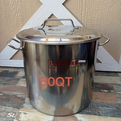 Concord 50 Quart Stainless Steel Stock Pot Cookware