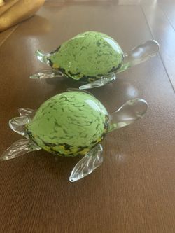 Vintage hand blown.  Solid. Firm on price. Sold as a set only.  Pet free/ smoke free home.  Cash at time of local pickup in Oakdale.  Absolutely no ho