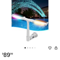 Original Solar Pool Fountain with 10-Color Lights – Auto Light Sensing, Remote-Controlled