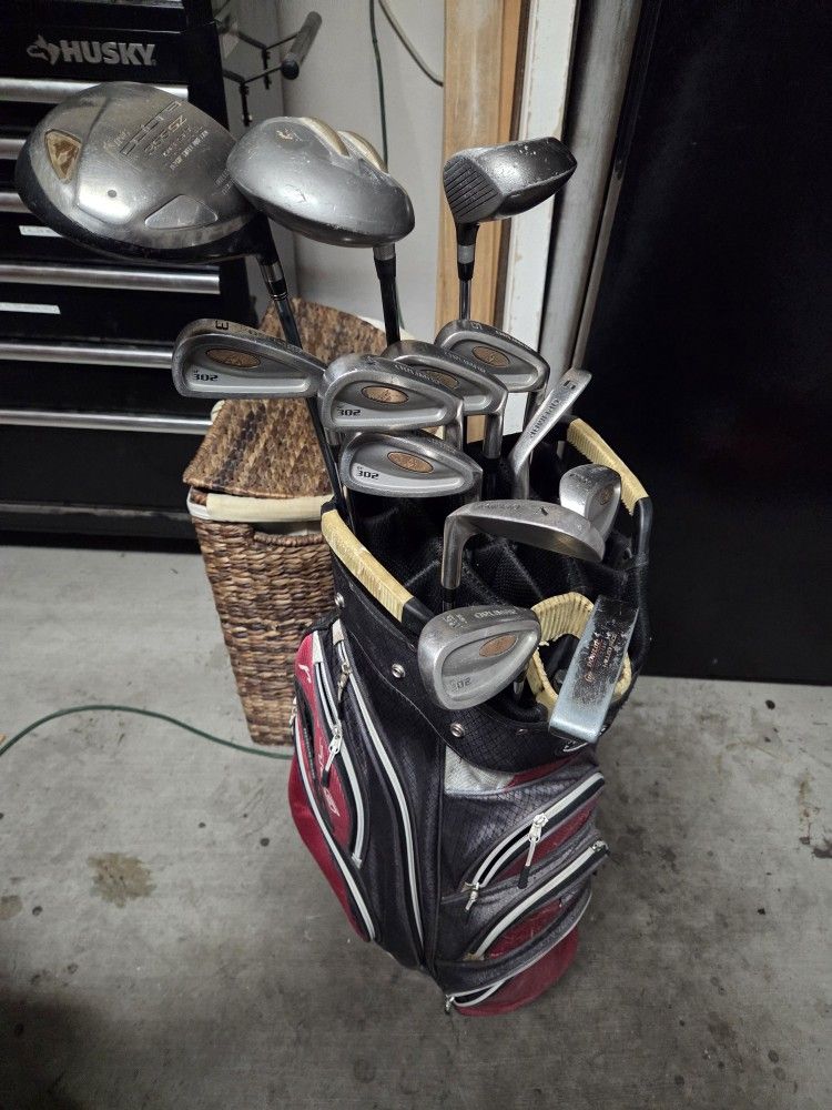 Full Set Of Clubs With Bag Orlimar Irons 