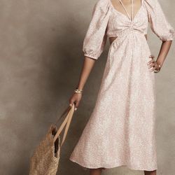 Banana Republic | Cutout Maxi Dress, Pink Fog