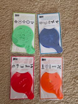 4 Brand New Studio18 Cupcake and Cookie Stencils