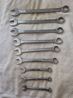 Vintage Allied Combination Wrench Set 9-Piece Metric
