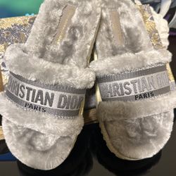 Christian Dior Dway shearling mules size 39