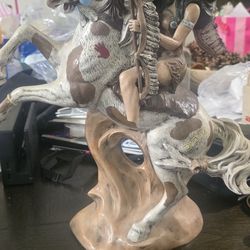 Native American-themed ceramic statue made from a "Provincial Mold".