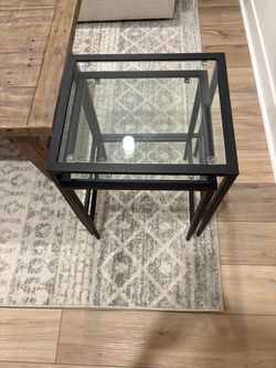 Glass Nesting Table Set