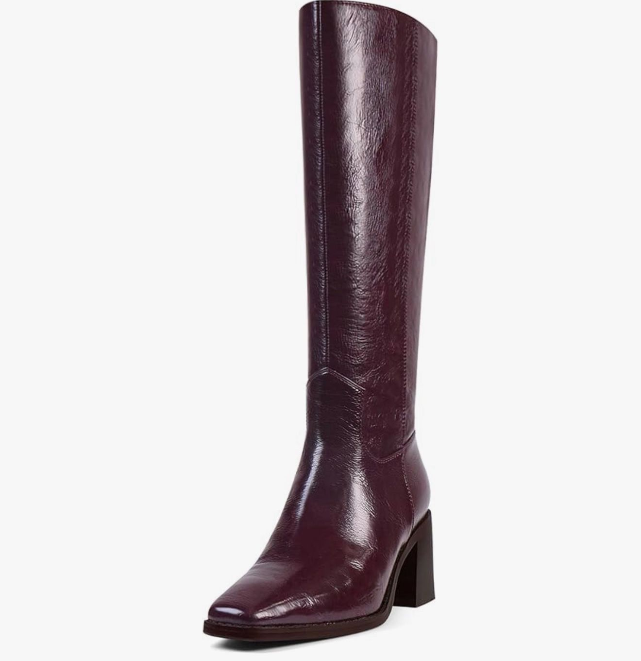 Size 6.5 burgundy, Black Hill side, zipper knee-high boots