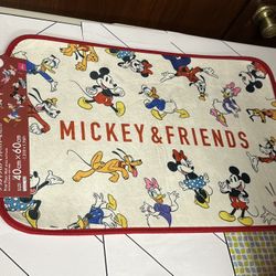 Disney Daiso floor mat - Mickey and friends print