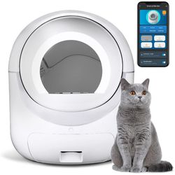 Cleanpethome Self Cleaning Cat Litter Box, Automatic Cat Litter Box with APP Control Odor Removal

 *NEW 