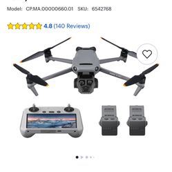 DJI - Mavic 3 Pro Fly More Combo Drone and RC Remote Control with Built-in Screen 