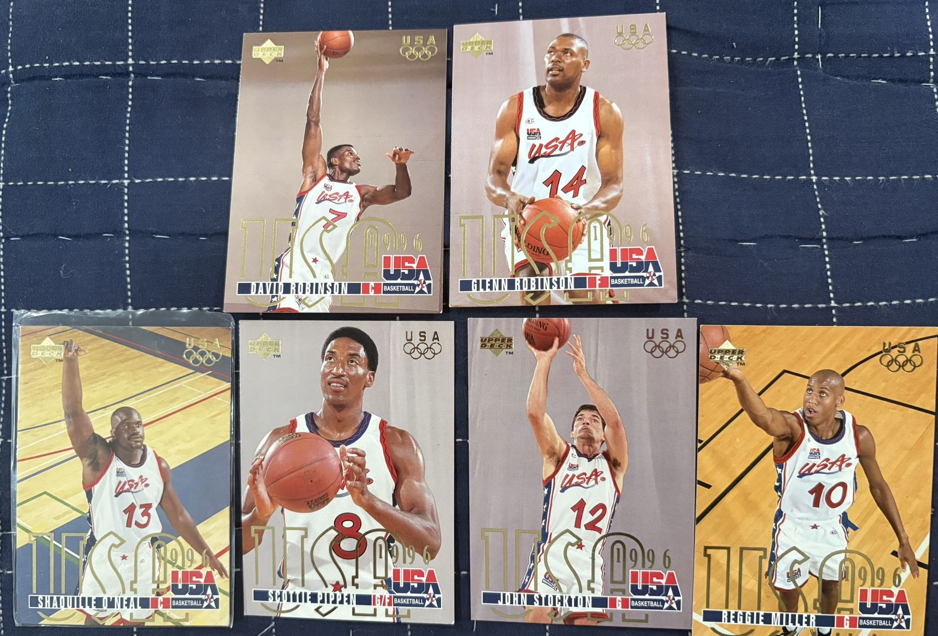 1995 Upper Deck Gold USA Basketball Cards In Mint Condition