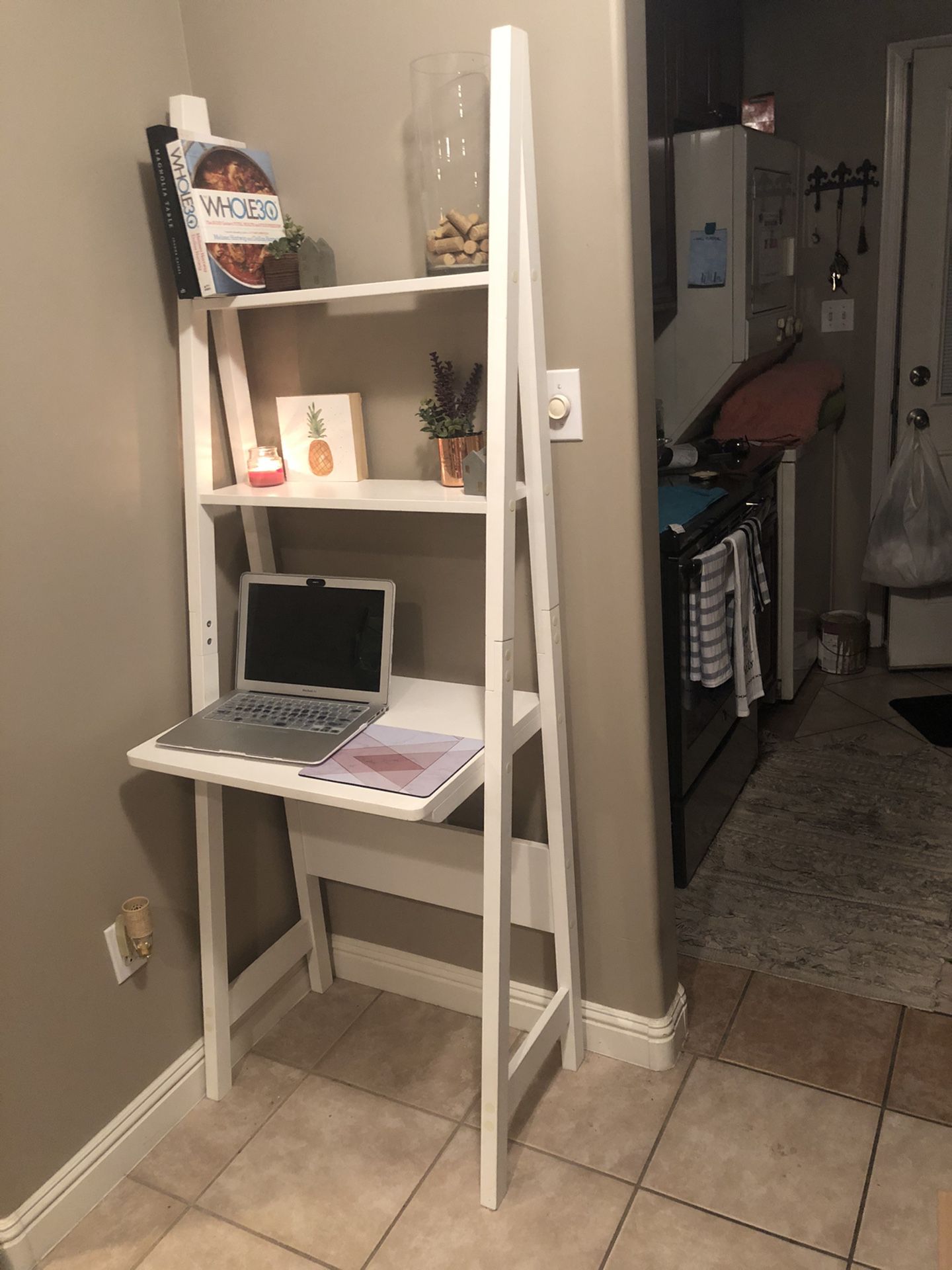 Ladder Desk with Shelves
