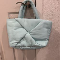 Baby Blue Puffy Purse 