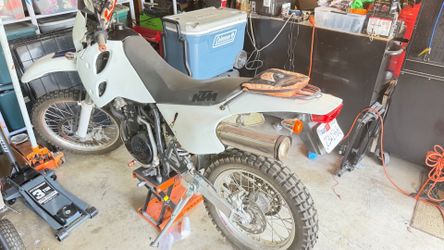 1996 KTM 626 dual sport motorcycle