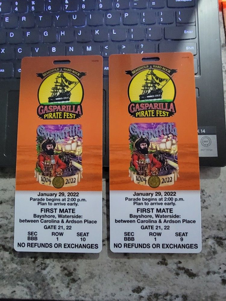 First Mate Chair Tickets, First Row Section BBB