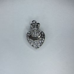 Juicy Couture Rhinestone Heart Crown pendant 