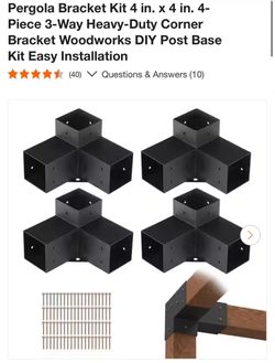 4-Piece Pergola Corner Bracket Kit 4x4