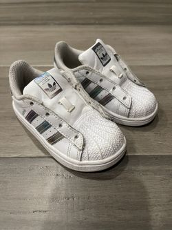 Used adidas Superstar Shelltoe CQ0743 White/Metallic Silver sz 7K