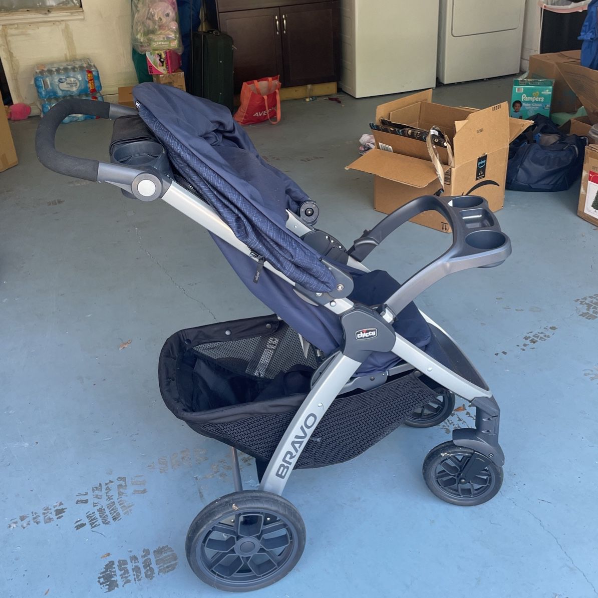 2 For 1 !! Wow!! Bravo Stroller + A  Grey Color CRIB together 