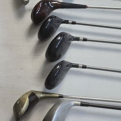 15 Golf Clubs Mixed Lot w/ Knight Stand Bag Some Vintage RH